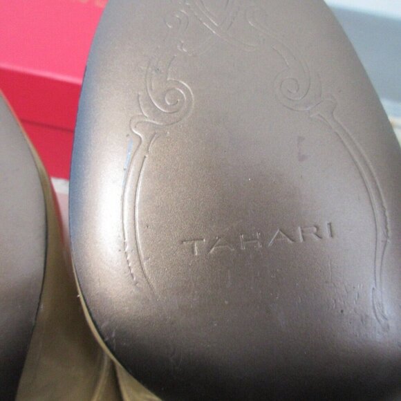 Tahari Joyce Women Mary Jane Pump High Heels 7 Tan Casual Retro Beige y2k 454 - Picture 7 of 10